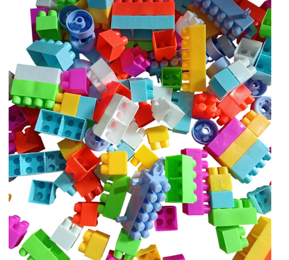 Diy puzzle block.colorful small building block . educational construction Toy.Bulding Bricks for toy 100pcs